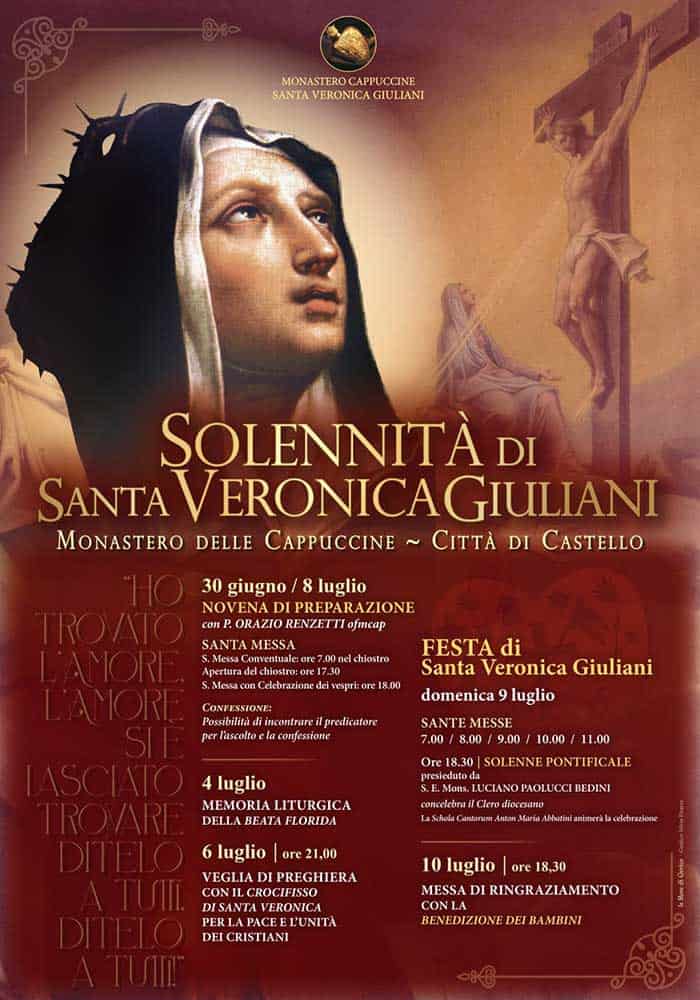Evento Solennità di Santa Veronica Giuliani in data 08/07/2023 Evento Solennità di Santa Veronica Giuliani in data 08/07/2023